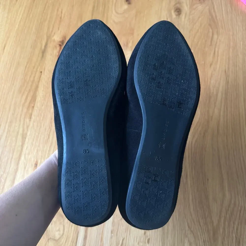 Birdies Blackbird Tassel Loafer Tassels Velvet Black Size 8.5